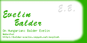 evelin balder business card